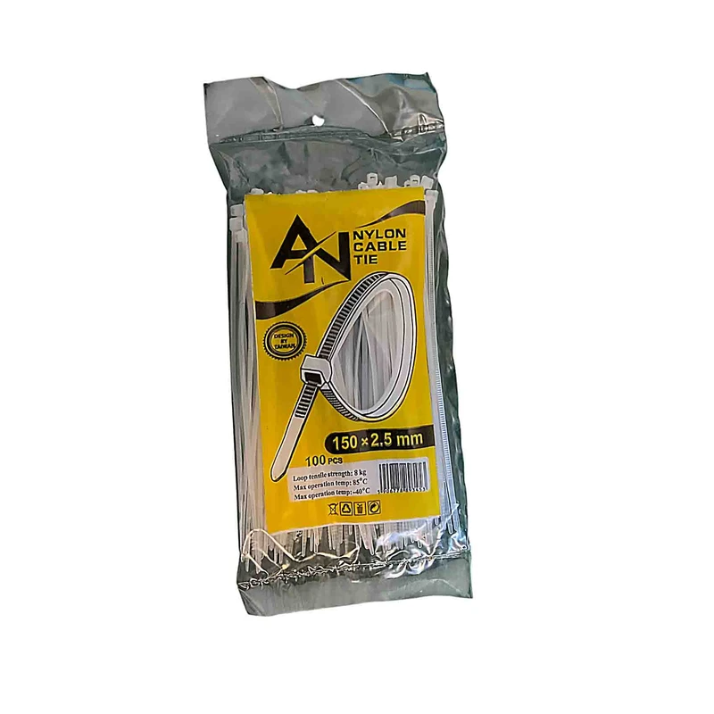 بست کمربندی ای ان مدل 15 سانت کدW15 بسته 100 عددی