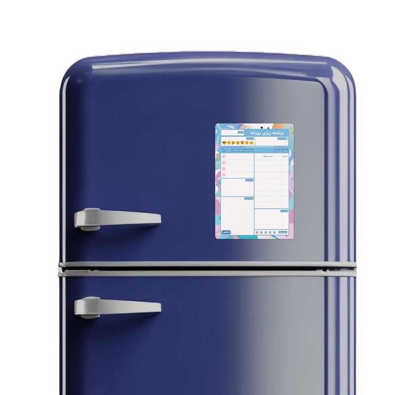 تخته وایت برد لاژید طرح پلنر روزانه مدل آهنربایی سایز 20X30 سانتیمتر