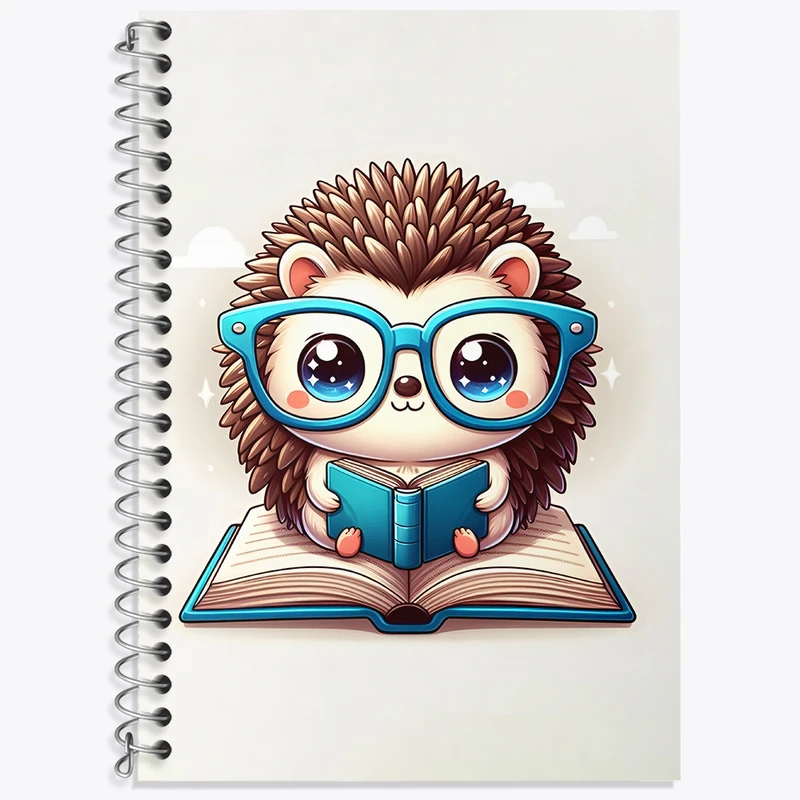 دفتر لغت 50 برگ خندالو طرح جوجه تیغی کتاب خوان کد N5082