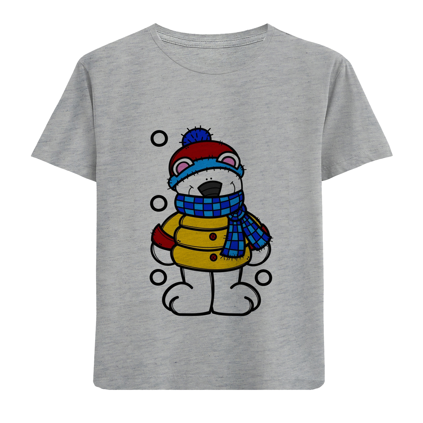 تی شرت آستین کوتاه پسرانه مدل آدم برفی D395