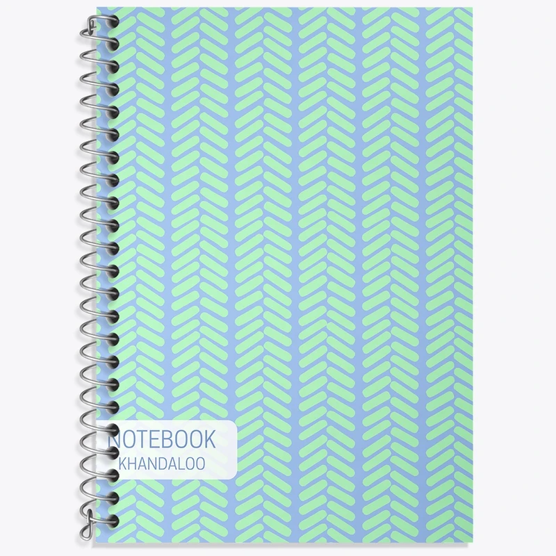 دفتر زبان 50 برگ خندالو مدل دو خط طرح پترن فانتزی کد N639