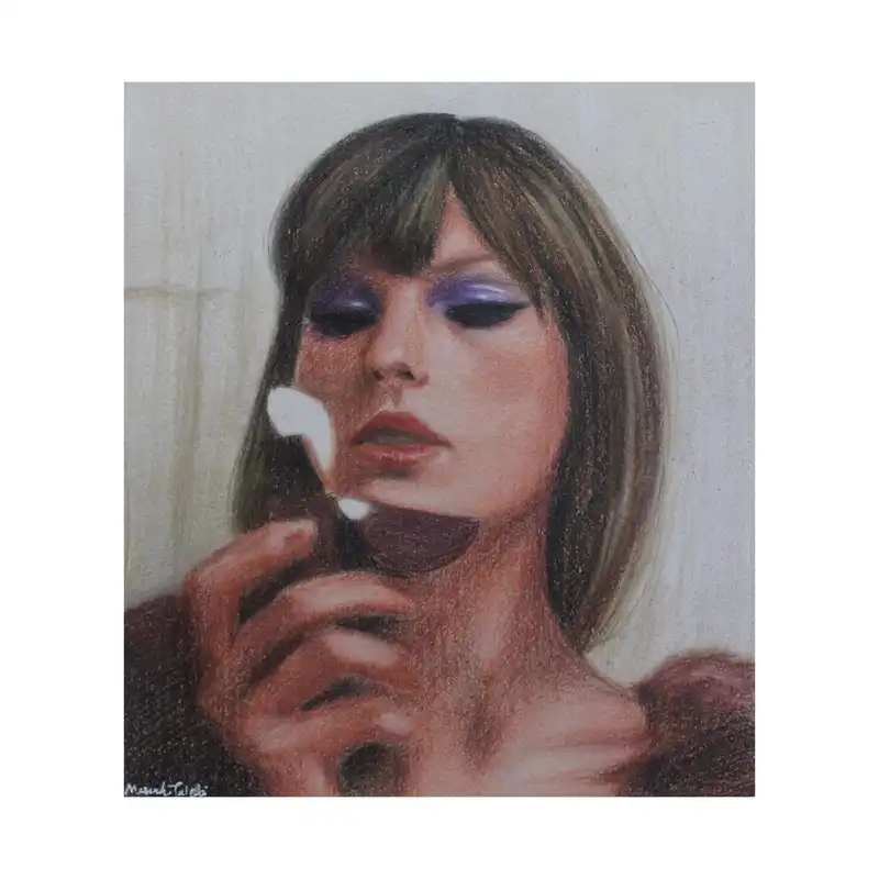 نقاشی مداد رنگی مدل تیلور سوییفت کد 05