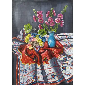 تابلو نقاشی رنگ روغن مدل فرش ابریشم