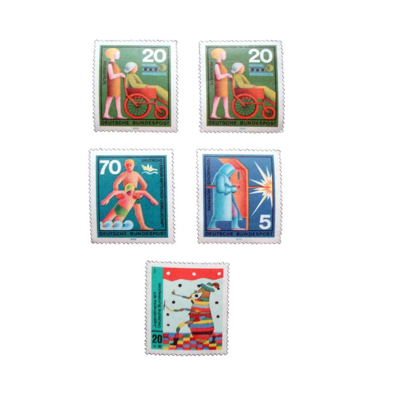 تمبر یادگاری مدل ملل کد DS1809  مجموعه 5 عددی