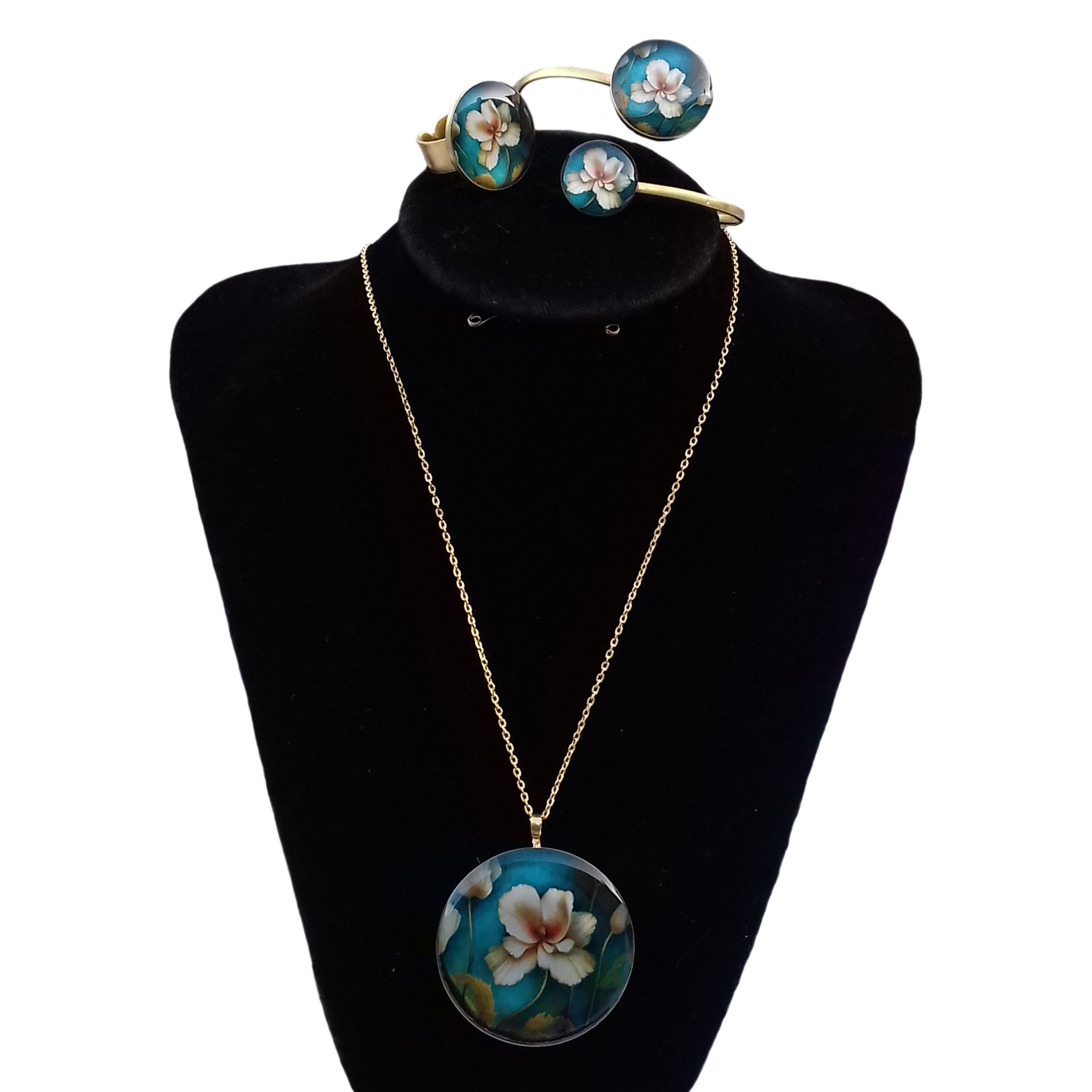 نیم ست زنانه طرح نیلوفر آبی کد 9876