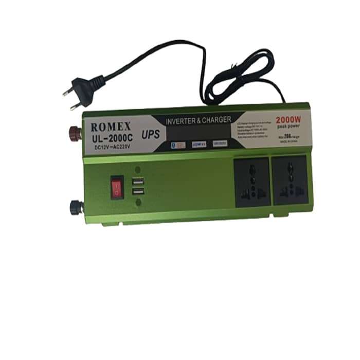 اینورتر شارژر رومکس مدل UL-2000C به همراه شارژر باتری 20 آمپر ظرفیت ۲۰۰۰ وات