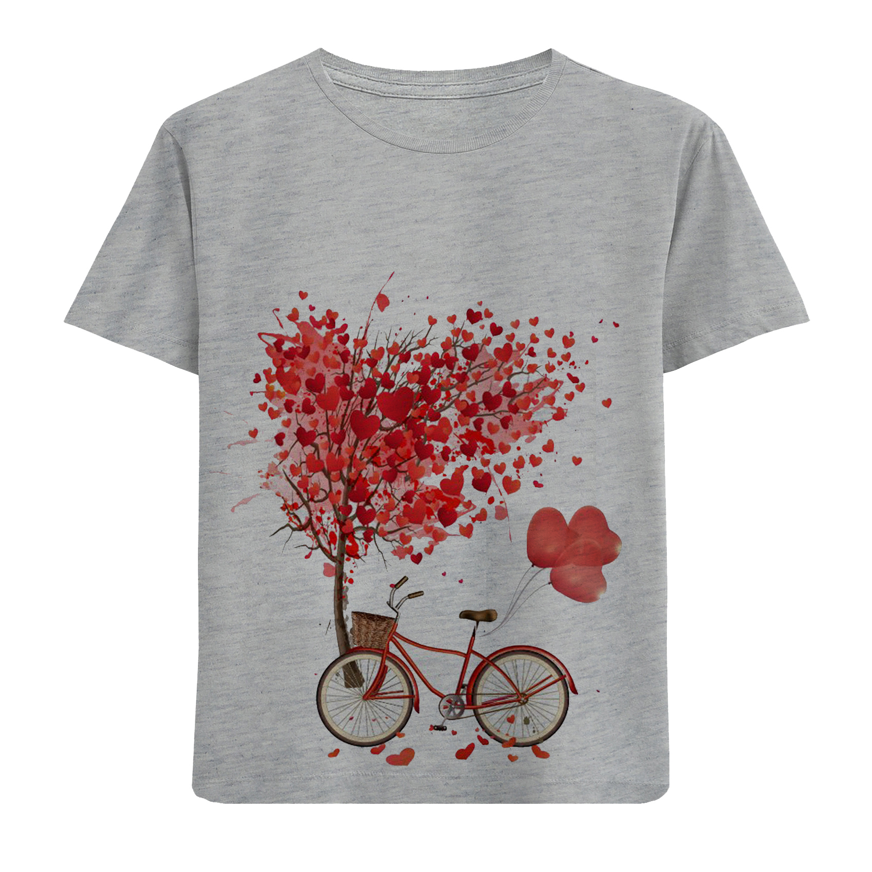 تی شرت دخترانه مدل دوچرخه و درخت M12