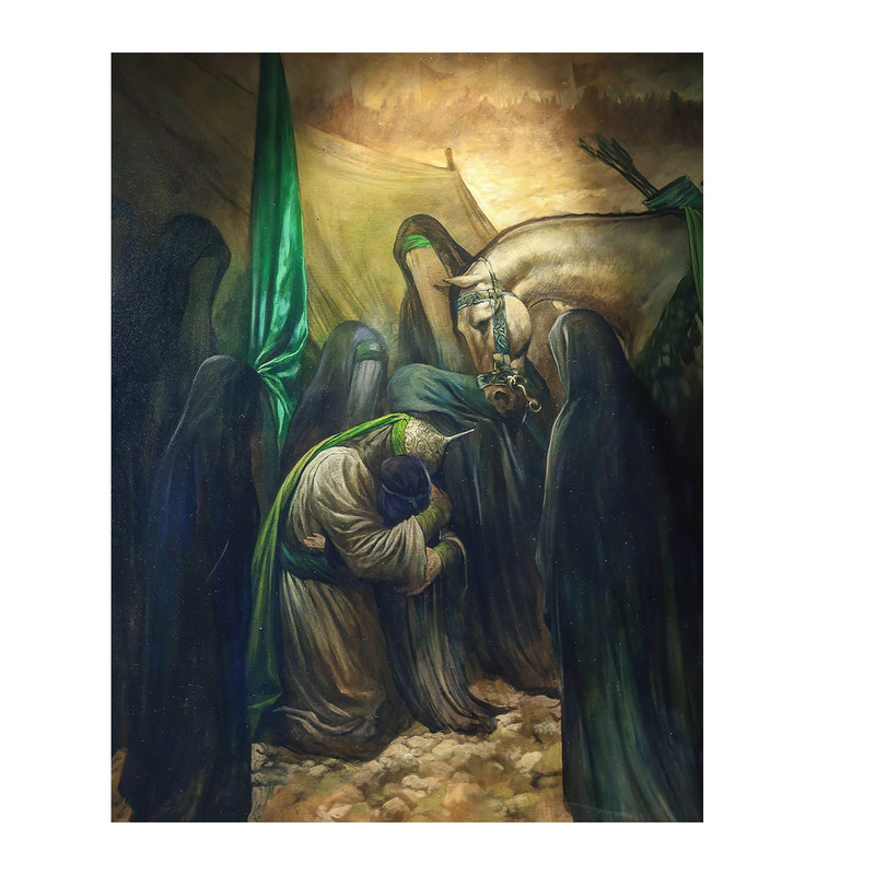  پرچم طرح نوشته مدل امام حسین کد 395D