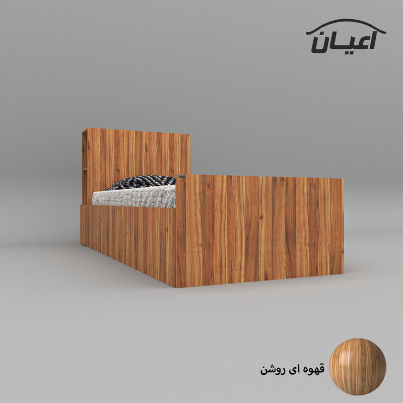 تخت خواب یکنفره اعیان مدل FH553 سایز 120x200 سانتی متر