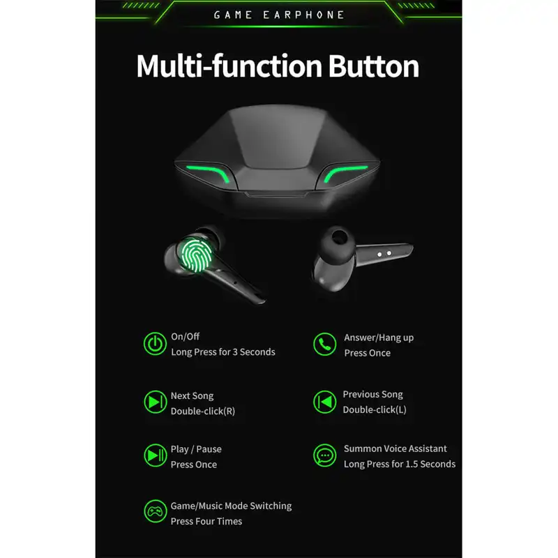 هدفون مخصوص بازی بلوتوثی مدل t tws-27