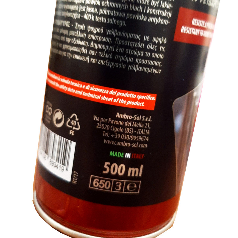 اسپری زینک امبروسول مدل زینکو 98 درصد لمیلیر حجم 500 میلی لیتر