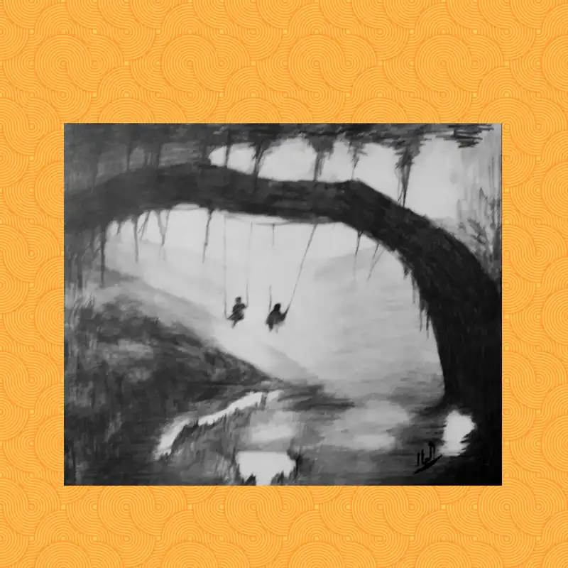 نقاشی سیاه قلم مدل بازی