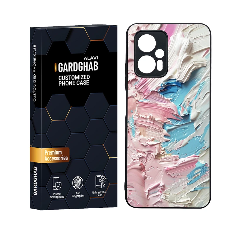 کاور گارد قاب علوی مدل دورژله ای پشت گلس هنری مناسب برای گوشی موبایل شیائومی Poco X4 GT