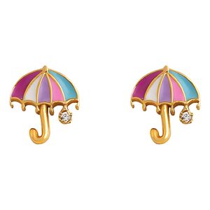 گوشواره طلا 18 عیار دخترانه هور گالری مدل AKE114