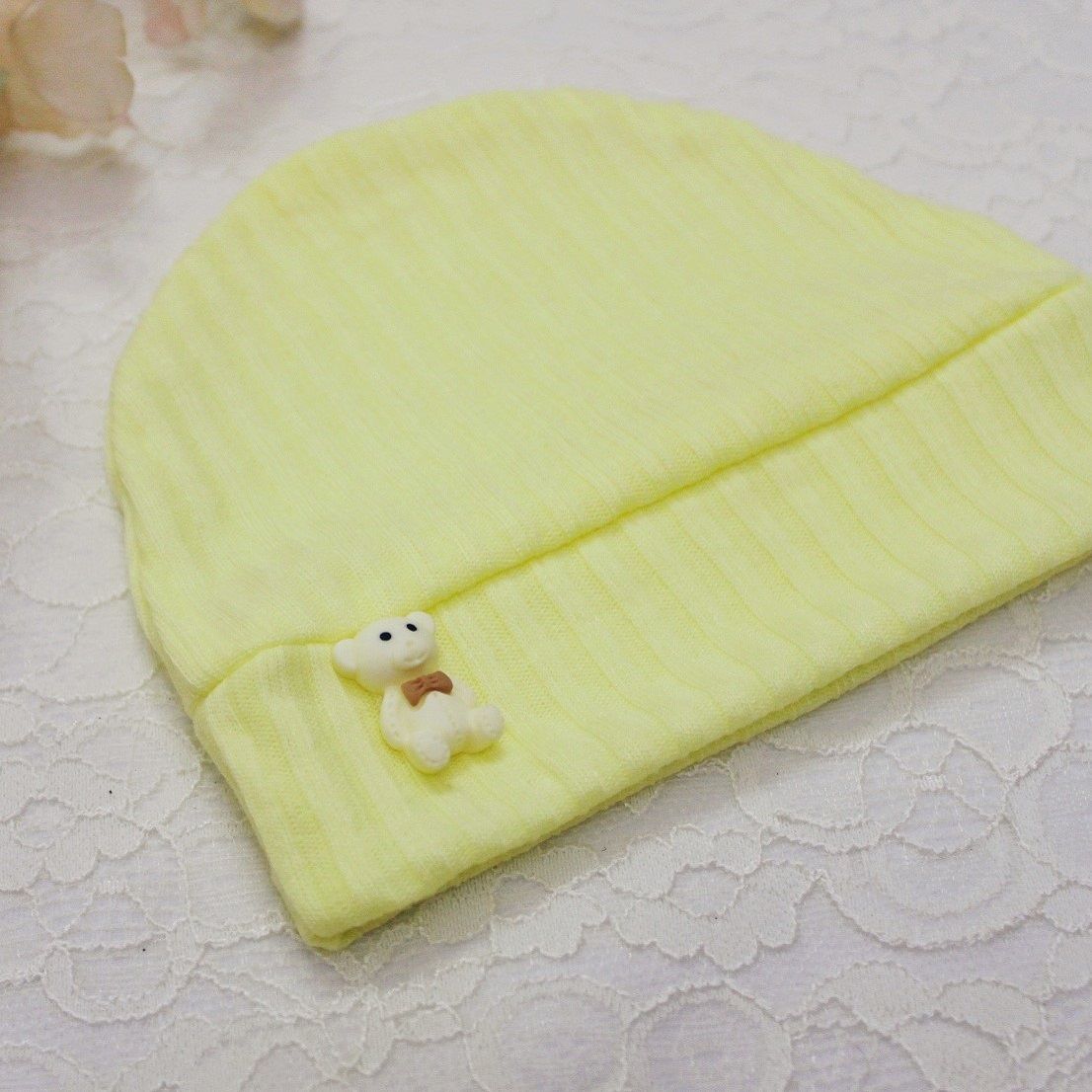 کلاه نوزادی ریماز مدل خرسی کد m846 رنگ زرد -  - 3