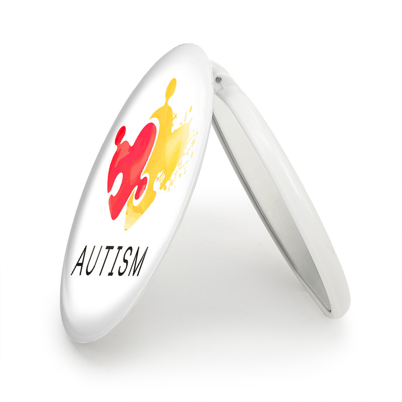 آینه جیبی خندالو طرح اتیسم Autism مدل تاشو کد 26730