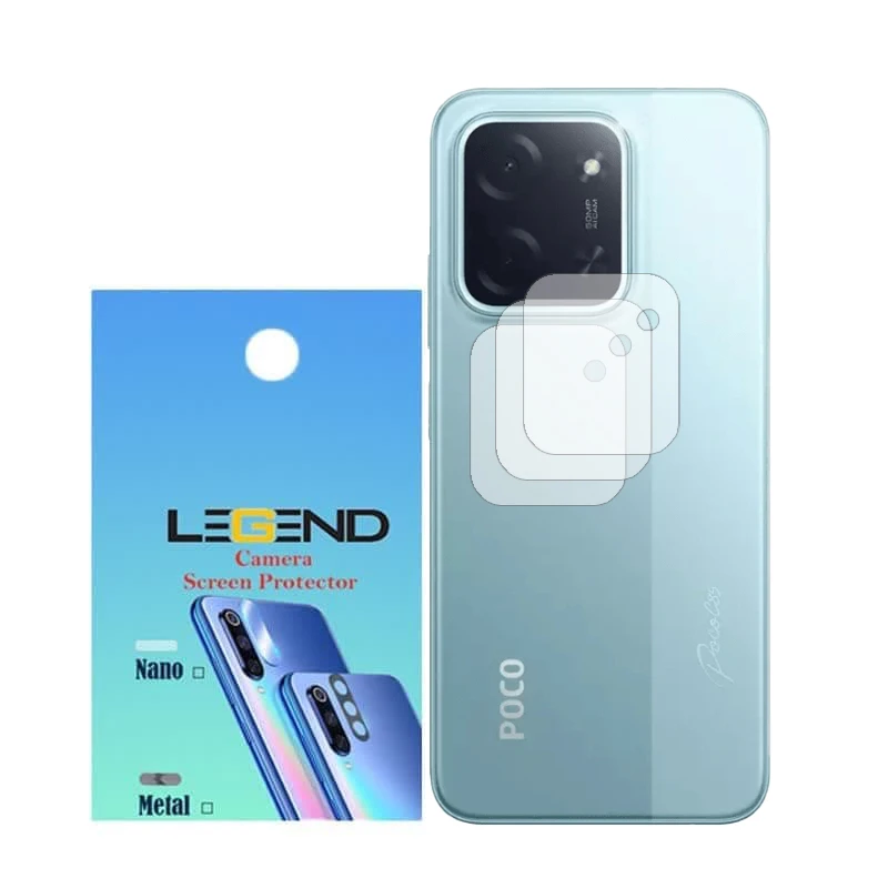 محافظ لنز دوربین لجند مدل نانو مناسب برای گوشی موبایل شیائومی Poco C85 بسته 3 عددی