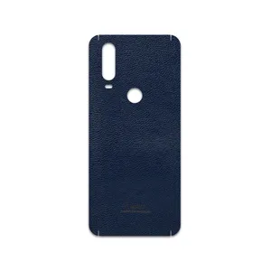 MAHOOT Deep-Blue-Leather Cover Sticker for motorola One Action