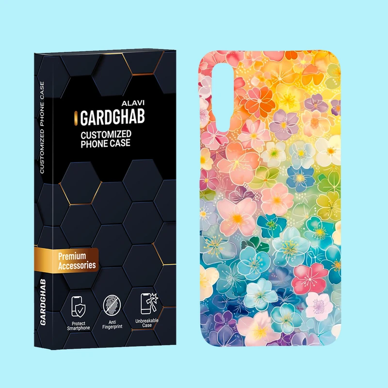 کاور گارد قاب علوی مدل گل مناسب برای گوشی موبایل سامسونگ Galaxy A50 / A50s / A30s