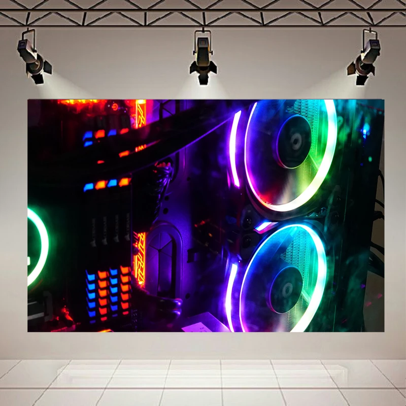 پوستر طرح گیمینگ مدل نئون و کیس RGB کد AR30924
