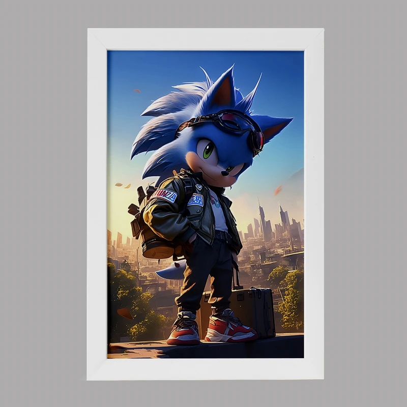 تابلو خندالو مدل سونیک (Sonic) کد F7177