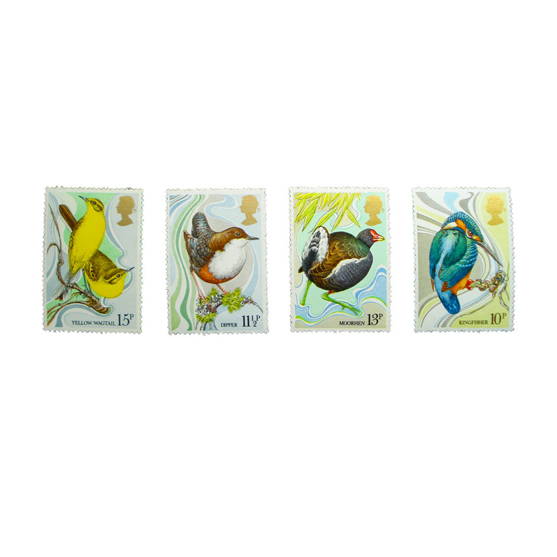 تمبر یادگاری مدل British Birds کد 33 مجموعه 4 عددی 