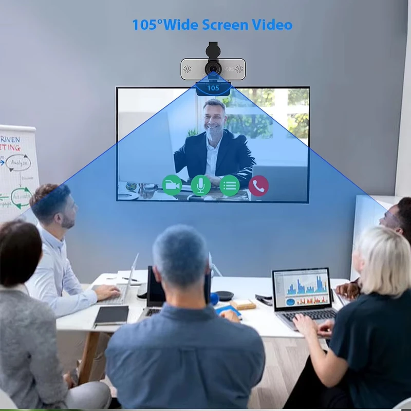عکس شماره 3 : وب-کم مدل 4k with microphone and privacy