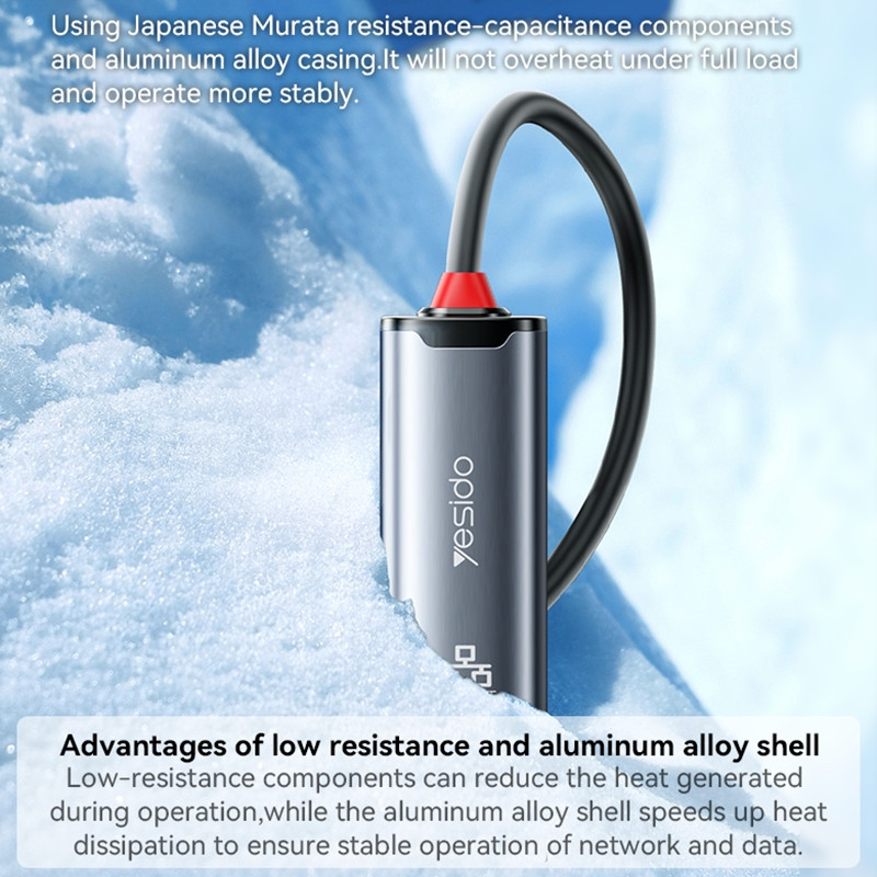 کارت شبکه USB 3.0 / USB-C یسیدو مدل H8Z6