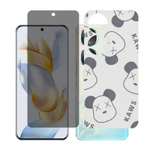 Glass together model privacy screen protector suitable for Honor 90 mobile phone with back cover sticker