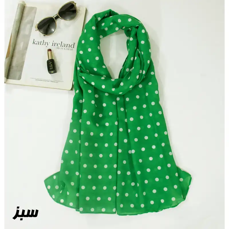 شال زنانه مدل نخی تابستانه خنک جدید خالخالی کد a-2445