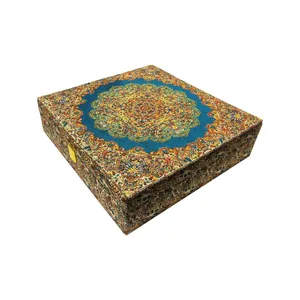 جعبه هدیه چوبی مدل ترمه کاری کد k127