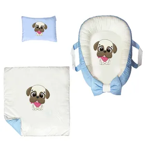 سرویس خواب سه تکه نوزاد ناریکو مدل گارد محافظ دار طرح سگ کد 0169