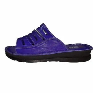 دمپایی زنانه آذر پلاس مدل سه بند رنگ آبی