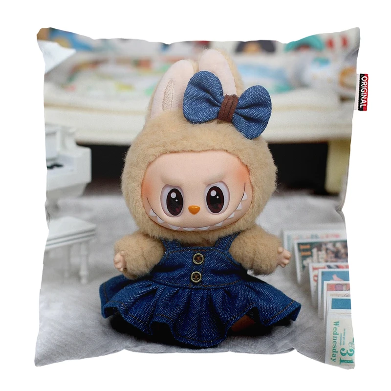 کوسن پاد آفرین مدل عروسک لبوبو کد PK301783 سایز 30*30 سانتی متر