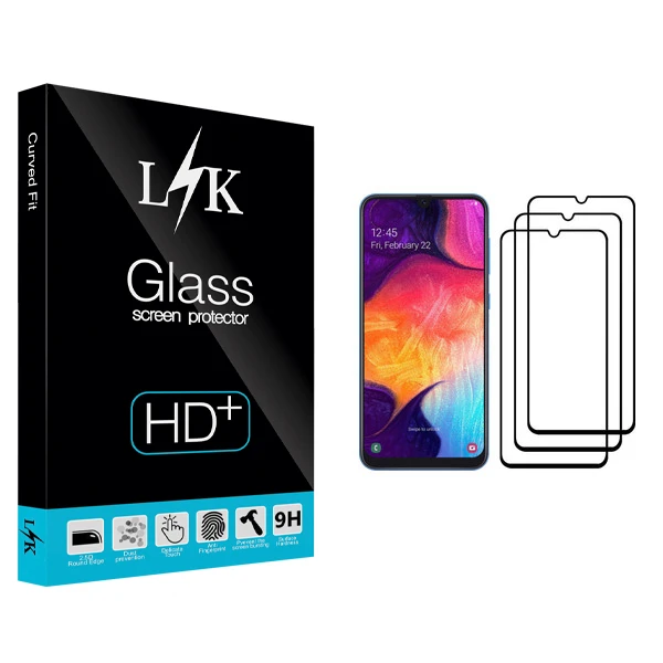 محافظ صفحه نمایش ال کی مدل +LITE مناسب برای گوشی موبایل سامسونگ Galaxy A50 بسته سه عددی