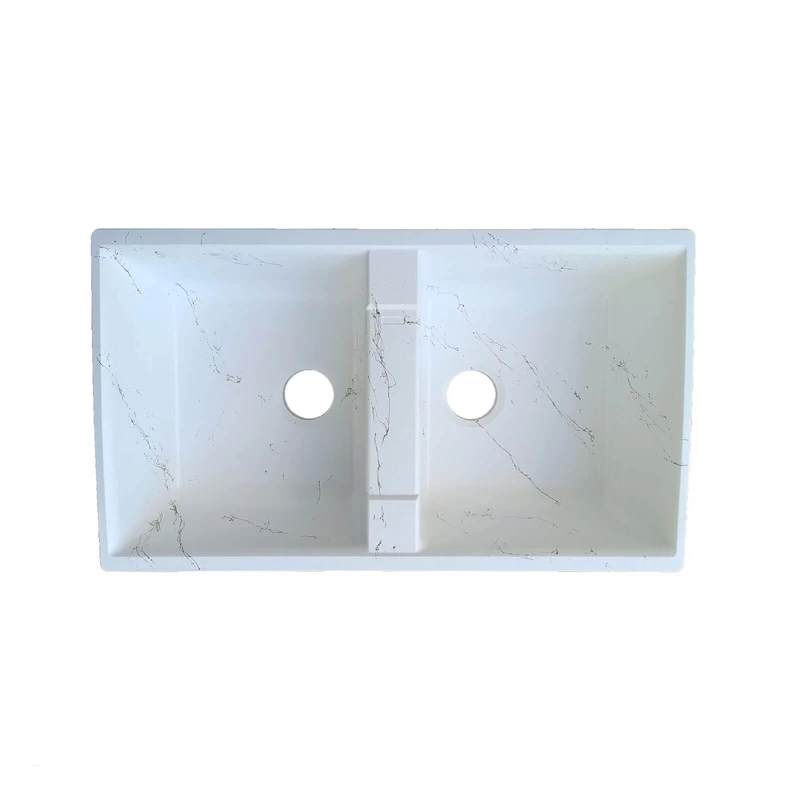 سینک ظرفشویی گرانیت توکار دو لگنه مدل SGWG2V