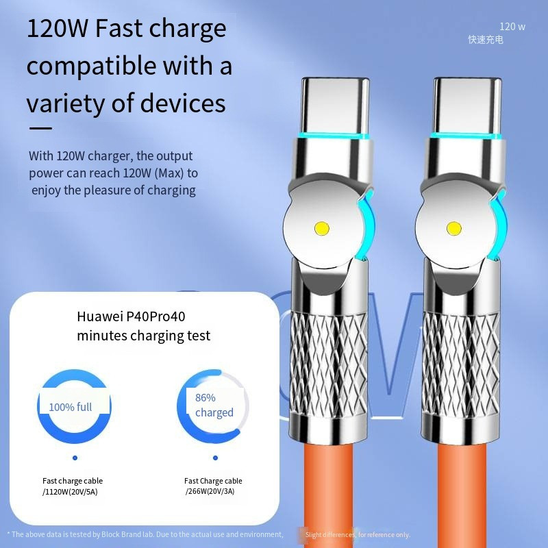 کابل USB-C مدل °FAST120w-6A 180 طول 1.2 متر