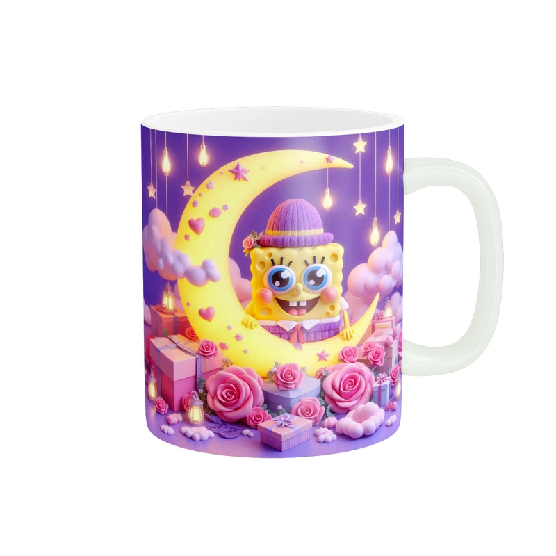 ماگ پاد آفرین طرح باب اسفنجی مدل هدیه کد 89