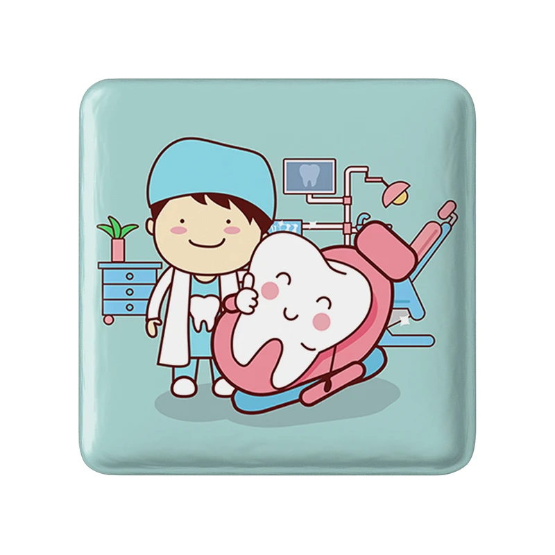 مگنت خندالو طرح دندان و دندان پزشکی کودکانه مدل مربعی کد 36742