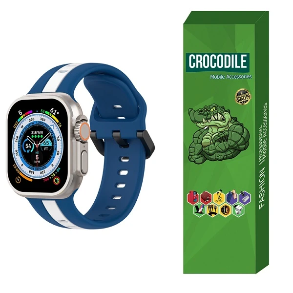 بند کروکودیل مدل Silic-2col مناسب برای اپل واچ 38 / 40 میلی متری