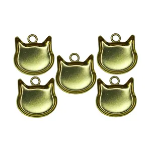 قالب رزین اپوکسی مدل برنجی گربه کد Fr727 بسته 5 عددی