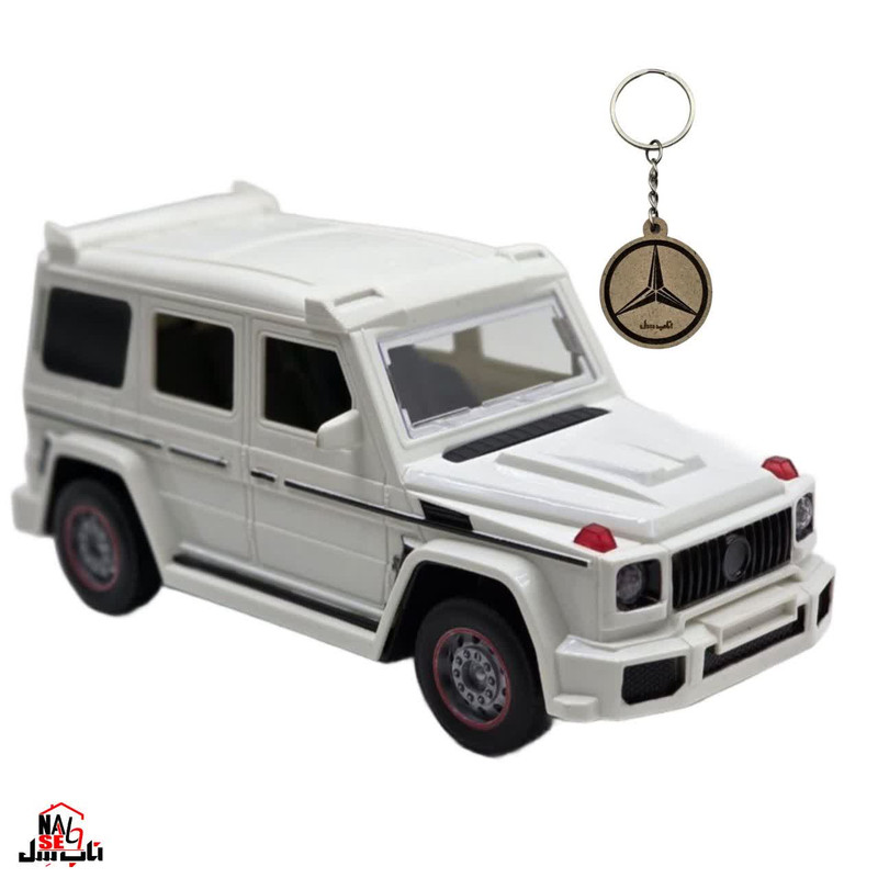 ماشین بازی کنترلی ناب سل مدل بنز جی کلاس دودزا شارژی چراغدار به همراه جاسوییچی Mercedes-Benz G-Class
