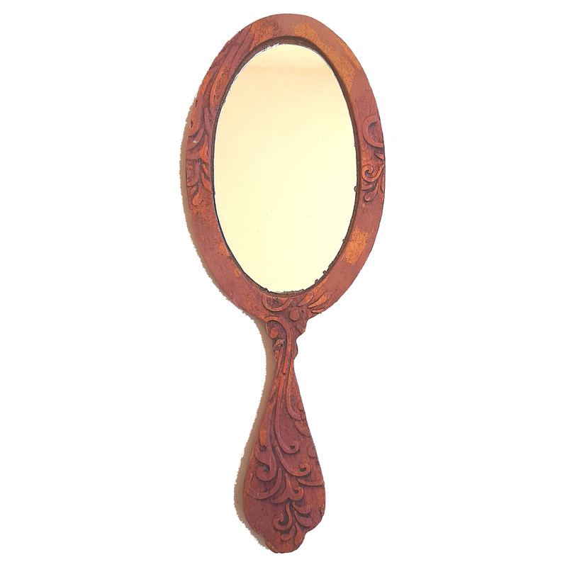 آینه آرایشی مدل چوبی طرح متولد پاییز