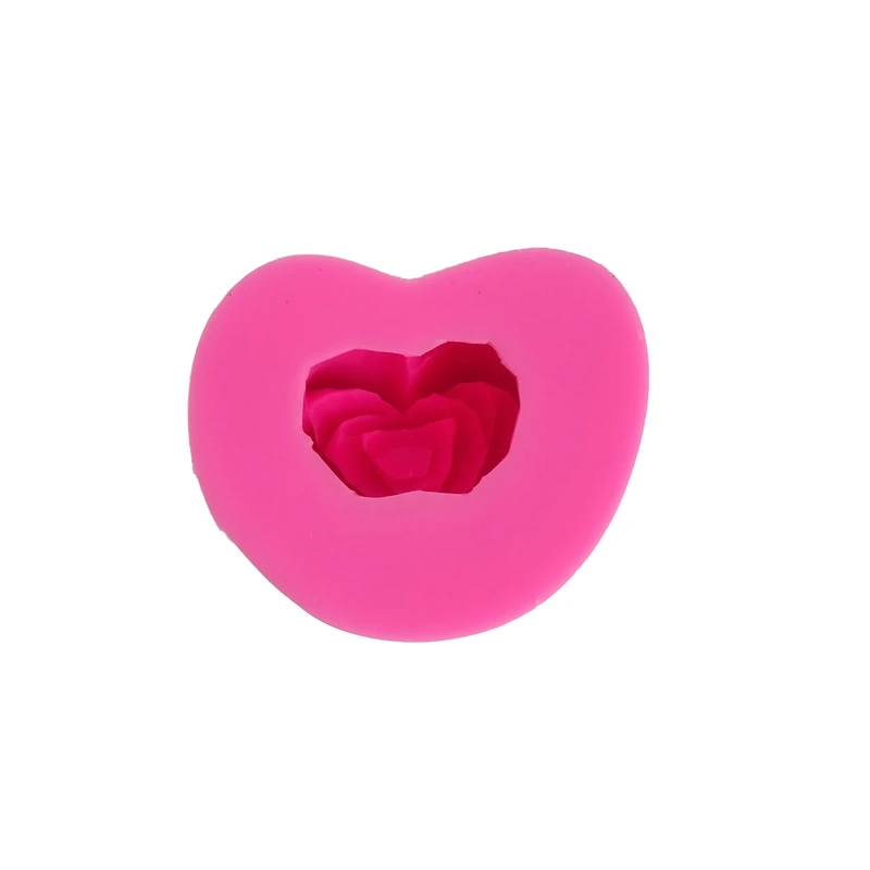 قالب شمع میتنگون مدل گل رز قلبی کد C05 