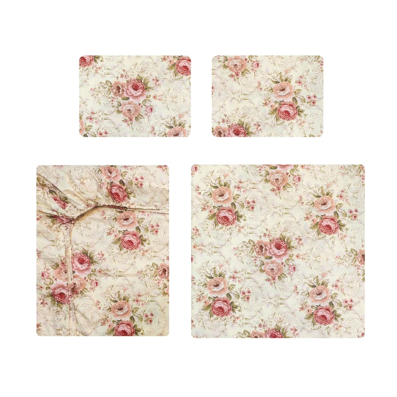 سرویس روتختی آدنو مدل گلزار کد CH49 کینگ دو نفره 4 تکه