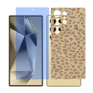 Glass Together model Matte anti-blue screen protector for Samsung Galaxy S23 Ultra mobile phone with back cover sticker