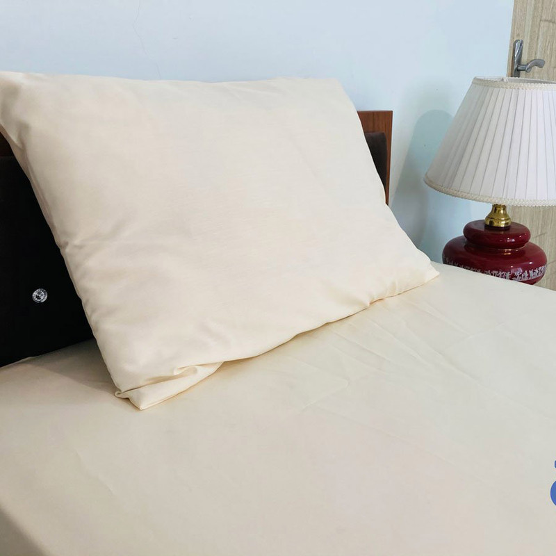 سرویس ملحفه مدل کشدار تک رنگ 1.5 نفره 2 تکه