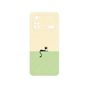 MAHOOT Minimal Internet Cat Icon Cover Sticker for Xiaomi Poco M4 Pro 4G