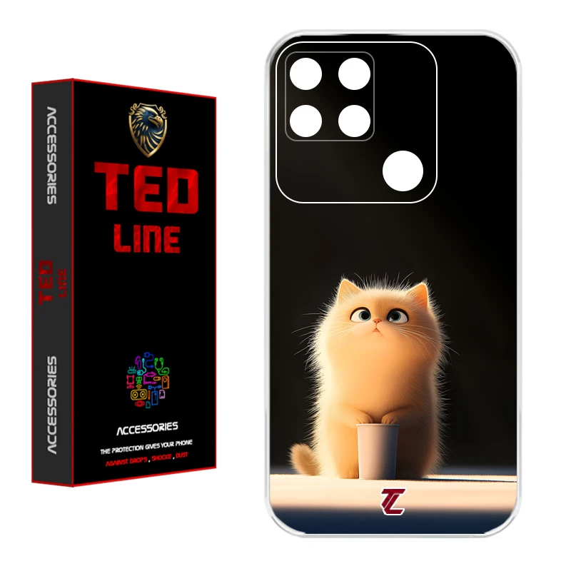 کاور تدلاین طرح گربه کد 1217 مناسب برای گوشی موبایل شیائومی Redmi 10A / 9C