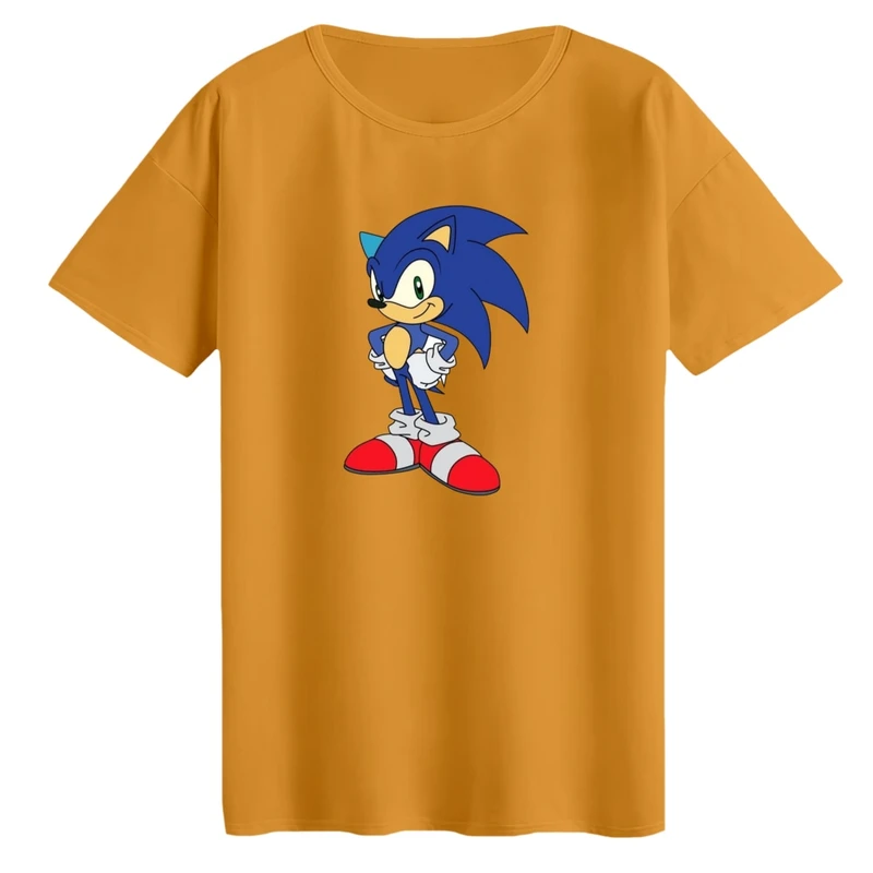 تی‌شرت لانگ آستین کوتاه زنانه مدل سونیک کد1